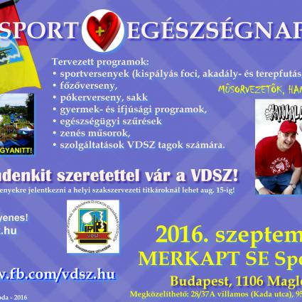 VDSZ Sport- és Egészségnap 2016. szeptember 3.