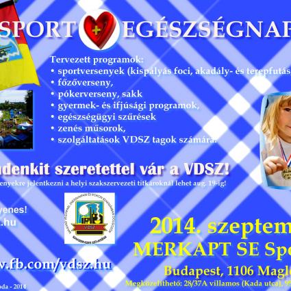 VDSZ Sport- és Egészségnap 2014-ben is!