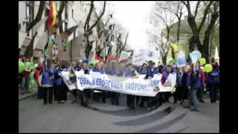 Szakszervezeti demonstráció Budapest