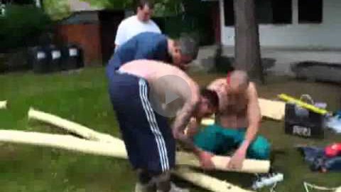 Gyermek hinta építése Balatonszemesen